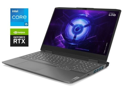 Игровой ноутбук Lenovo LOQ 15IRH8 / 15.6" (1920x1080) IPS / Intel Core i5-12450H (8 (12) ядер по 3.3 - 4.4 GHz) / 16 GB DDR5 / 480 GB SSD / nVidia GeForce RTX 4060, 8 GB GDDR6, 128-bit / WebCam