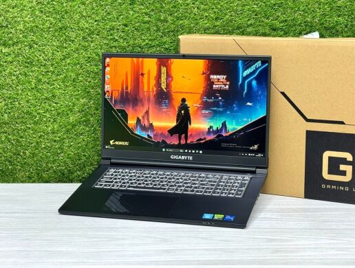 Игровой ноутбук Gigabyte G7 KF / 17.3" (1920x1080) IPS / Intel Core i5-12500H (12 (16) ядер по 2.5 - 4.5 GHz) / 16 GB DDR4 / 512 GB SSD M.2 / nVidia GeForce RTX 4060, 8 GB GDDR6, 128-bit / WebCam / Win 11 Home