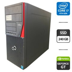 Компьютер Fujitsu Esprimo P720 E90 Tower / Intel Core i7-4770S (4 (8) ядра по 3.1 - 3.9 GHz) / 16 GB DDR3 / 240 GB SSD / nVidia GeForce GT 1030, 2 GB GDDR5, 64-bit