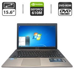 Ноутбук Asus K55 / 15.6" (1366x768) TN / Intel Core i3-3110M (2 (4) ядра по 2.4 GHz) / 8 GB DDR3 / 750 GB HDD / nVidia GeForce 610M, 2 GB GDDR3, 64-bit / WebCam / DVD-ROM