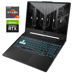 Игровой ноутбук Asus TUF Gaming A15 FA506NCR / 15.6" (1920x1080) IPS / AMD Ryzen 7 7435HS (8 (16) ядер по 3.1 - 4.5 GHz) / 8 GB DDR5 / 512 GB SSD NVMe / nVidia GeForce RTX 3050, 4 GB GDDR6, 128-bit / WebCam
