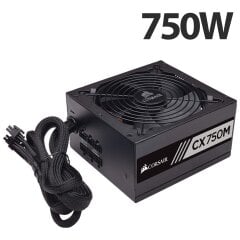 Блок живлення Corsair CX750M / 750W / 1x 20+4, 1x 4+4, 4x 6+2 pin