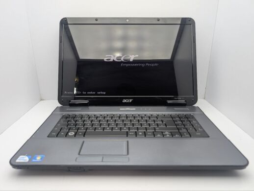 Ноутбук Acer Aspire 7715Z / 17.3" (1600x900) TN / Intel Pentium T4500 (2 ядра по 2.3 GHz) / 4 GB DDR3 / 250 GB HDD / Intel Graphics / WebCam / DVD-ROM / АКБ не держит