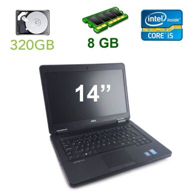 Ноутбук Dell Latitude E5440 / 14" (1366x768) TN / Intel Core i5-4200U (2 (4) ядра по 1.60 - 2.60 GHz) / 8 GB DDR3 / 320 GB HDD / WebCam Ноутбук Dell Latitude E5440 / 14" (1366x768) TN / Intel Core i5-4200U (2 (4) ядра по 1.60 - 2.60 GHz) / 8 GB DDR3 / 320 GB HDD / WebCam