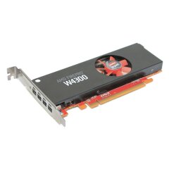 Дискретная видеокарта AMD FirePro W4300, 4 GB GDDR5, 128-bit / 4x miniDP + адаптер miniDP to DVI (Dell G44DK)
