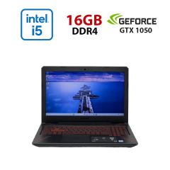 Ігровий ноутбук Asus TUF FX504GD-ES51 / 15.6" (1920x1080) TN / Intel Core i5-8300H (4 (8) ядра по 2.3 - 4.0 GHz) / 16 GB DDR4 / 960 GB SSD / nVidia GeForce GTX 1050, 2 GB GDDR5, 128-bit / WebCam