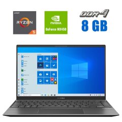 Ігровий ноутбук Asus ZenBook UX425UG / 14" (1920x1080) IPS / AMD Ryzen 5 5500U (6 (12) ядер по 2.1 - 4.0 GHz) / 8 GB DDR4 / 256 GB SSD M.2 / nVidia GeForce MX450, 2 GB GDDR5, 64-bit / WebCam 