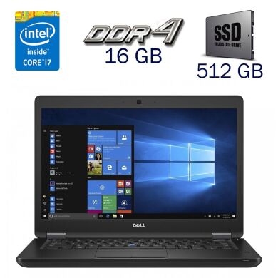 Ігровий ноутбук Б-клас Dell Latitude 5480 / 14" (1920x1080) TN / Intel Core i7-6600U (2 (4) ядра по 2.6 - 3.4 GHz) / 16 GB DDR4 / 512 GB SSD / nVIdia GeForce 930MX, 2 GB DDR3, 64-bit / WebCam + Бездротова мишка