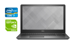 Игровой ноутбук Б-класс Dell Vostro 5568 / 15.6" (1920x1080) IPS / Intel Core i7-7500U (2 (4) ядра по 2.7 - 3.5 GHz) / 16 GB DDR4 / 512 GB SSD / nVidia GeForce 940MX, 4 GB GDDR5, 64-bit / WebCam / Windows 10