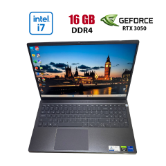 Игровой ноутбук Dell Vostro 7510 / 15.6" (1920x1080) IPS / Intel Core i7-11800H (8 (16) ядер по 2.3 - 4.6 GHz) / 16 GB DDR4 / 512 GB SSD / nVidia GeForce RTX 3050, 4 GB GDDR6, 128-bit / WebCam