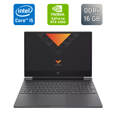 Ігровий ноутбук HP Victus 15-fa1058ng / 15.6" (1920x1080) IPS / Intel Core i5-12500H (12 (16) ядер по 3.3 - 4.5 GHz) / 16 GB DDR4 / 512 GB SSD / nVidia GeForce RTX 4060, 8 GB GDDR6, 192-bit / WebCam / HDMI