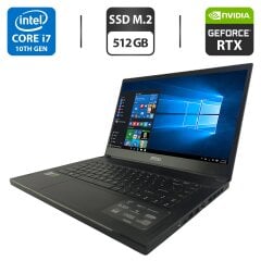 Ігровий ноутбук MSI GS66 Stealth 10SE / 15.6" (1920x1080) IPS / Intel Core i7-10750H (6 (12) ядер по 2.6 - 5.0 GHz) / 16 GB DDR4 / 512 GB SSD M.2 / nVidia GeForce RTX 2060, 6 GB GDDR6, 192-bit / WebCam