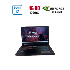 Ігровий ноутбук MSI Katana 15 B12VGK / 15.6" (1920x1080) IPS / Intel Core i7-12650H (10 (16) ядер по 3.5 - 4.7 GHz) / 16 GB DDR5 / 512 GB SSD NVMe / nVidia GeForce RTX 4070, 8 GB GDDR6, 128-bit / WebCam