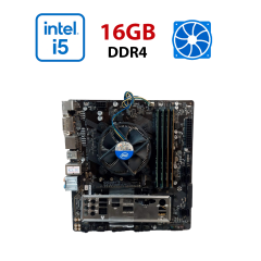 Комплект: Материнская плата Gigabyte GA-B250M-D3P / Intel Core i5-7400 (4 ядра по 3.0 - 3.5 GHz) / 16 GB DDR4 / Intel HD Graphics 2500 / Socket LGA1155 / Кулер