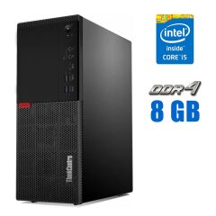 Компьютер Lenovo ThinkCentre M720t Tower / Intel Core i5-8400 (6 ядер по 2.8 - 4.0 GHz) / 8 GB DDR4 / 256 GB SSD M.2 / Intel UHD Graphics 630