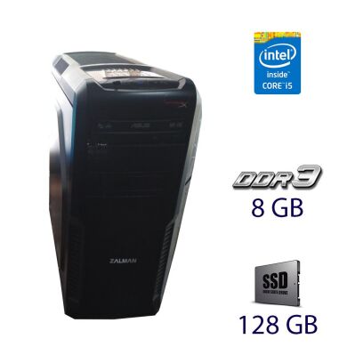 Комп'ютер Tower / Intel Core i7-6400T (4 (8) ядра по 2.2 - 2.6 GHz) / 8 GB DDR3 / 128 GB SSD / 500W / Intel HD 530