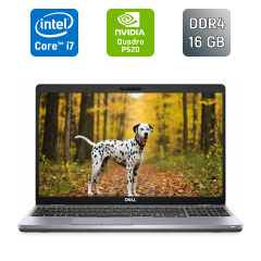 Мобильная рабочая станция Dell Precision 3550 / 15.6" (1366x768) TN / Intel Core i7-10610U (4 (8) ядра по 1.8 - 4.9 GHz) / 16 GB DDR4 / 512 GB SSD / nVidia Quadro P520, 2 GB GDDR5, 64-bit / WebCam / Windows 10