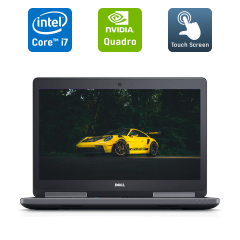 Мобильная рабочая станция Dell Precision 7520 / 15.6" (1920x1080) IPS Touch / Intel Core i7-7820HQ (4 (8) ядра по 2.9 - 3.9 GHz) / 16 GB DDR4 / 128 GB SSD + 500 GB HDD / nVidia Quadro M1200, 4 GB GDDR5, 256-bit / WebCam / HDMI