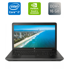 Мобільна робоча станція HP zBook 17 G3 / 17.3" (1920x1080) IPS / Intel Core i7-6820HQ (4 (8) ядра по 2.7 - 3.6 GHz) / 16 GB DDR4 / 512 GB SSD / nVidia Quadro M3000M, 4 GB GDDR5, 256-bit / Fingerprint / WebCam / Windows 10