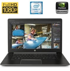 Мобільна робоча станція HP ZBook Studio G3 / 15.6" (1920x1080) IPS / Intel Core i7-6820HQ (4 (8) ядра по 2.7 - 3.6 GHz) / 16 GB DDR4 / 256 GB SSD M.2 / nVidia Quadro M1000M, 4 GB GDDR5, 128-bit / WebCam / HDMI
