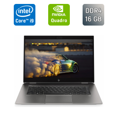 Мобільна робоча станція HP zBook Studio G5 / 15.6" (1920x1080) IPS / Intel Core i9-9880H (8 (16) ядер по 2.3 - 4.8 GHz) / 16 GB DDR4 / 512 GB SSD / nVidia Quadro P1000, 4 GB GDDR5, 128-bit / WebCam / TouchID / Windows 10