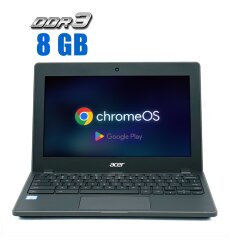 Нетбук Acer Chromebook 11 C771T-56G3 / 11.6" (1366x768) IPS Touch / Intel Core i5-6200U (2 (4) ядра по 2.3 - 2.8 GHz) / 8 GB DDR3 / 64 GB eMMC / Intel HD Graphics 520 / WebCam / ChromeOS 