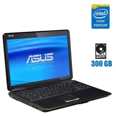 Ноутбук Asus K50IJ / 15.6" (1366x768) TN / Intel Pentium T4400 (2 ядра по 2.2 GHz) / 4 GB DDR2 / 300 GB HDD / nVidia GeForce G205M / WebCam / АКБ не держит Ноутбук Asus K50IJ / 15.6" (1366x768) TN / Intel Pentium T4400 (2 ядра по 2.2 GHz) / 4 GB DDR2 / 300 GB HDD / nVidia GeForce G205M / WebCam / АКБ не держит