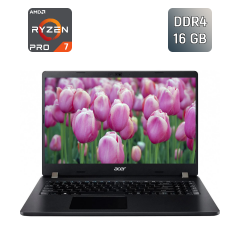 Ноутбук Б-клас Acer Travelmate P215-41-G2 / 15.6" (1920x1080) IPS / AMD Ryzen 7 Pro 5850U (8 (16) ядер по 1.9 - 4.4 GHz) / 16 GB DDR4 / 256 GB SSD / AMD Radeon Vega 8 / WebCam / HDMI