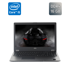 Ноутбук Б-класс Fujitsu LifeBook U758 / 15.6" (1366x768) TN / Intel Core i5-8350U (4 (8) ядра по 1.7 - 3.6 GHz) / 16 GB DDR4 / 256 GB SSD / Intel UHD Graphics 620 / Fingerprint / WebCam