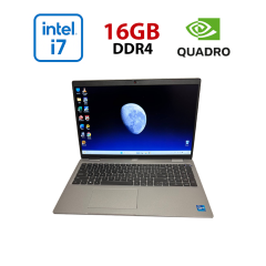 Ноутбук Dell Precision 3560 / 15.6" (1366x768) TN / Intel Core i7-1185G7 (4 (8) ядра по 1.2 - 4.8 GHz) / 16 GB DDR4 / 256 GB SSD / nVidia Quadro T500, 2 GB GDDR6, 64-bit / WebCam