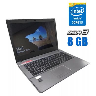 Ноутбук Ergo Clevo w540su / 14" (1366x768) TN / Intel Core i5-4200M (2 (4) ядра по 2.5 - 3.1 GHz) / 8 GB DDR3 / 240 GB SSD / Intel HD Graphics 4600 / WebCam
