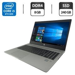 Ноутбук HP ProBook 450 G6 / 15.6" (1366x768) TN / Intel Core i5-8265U (4 (8) ядра по 1.6 - 3.9 GHz) / 8 GB DDR4 / 240 GB SSD / Intel UHD Graphics / WebCam