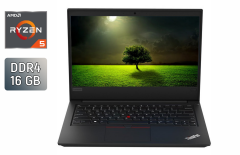 Ноутбук Lenovo ThinkPad E495 / 14" (1920x1080) IPS / AMD Ryzen 5 3500U (4 (8) ядра по 2.1 - 3.7 GHz) / 16 GB DDR4 / 512 GB SSD / AMD Radeon RX Vega 8 / WebCam / HDMI