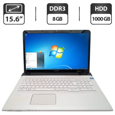 Ноутбук Sony SVE-171G12M / 17.3" (1600x900) TN / Intel Core i3-3120M (2 (4) ядра по 2.5 GHz) / 8 GB DDR3 / 1000 GB HDD / Intel HD Graphics 4000 / WebCam / DVD-ROM Ноутбук Sony SVE-171G12M / 17.3" (1600x900) TN / Intel Core i3-3120M (2 (4) ядра по 2.5 GHz) / 8 GB DDR3 / 1000 GB HDD / Intel HD Graphics 4000 / WebCam / DVD-ROM