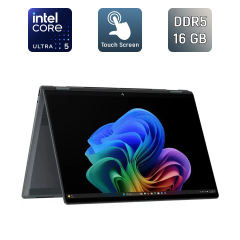 Новий ультрабук-трансформер HP OmniBook X Flip x360 / 16" (1920x1200) IPS Touch / Intel Core Ultra 5 226V (8 ядер по 2.1 - 4.5 GHz) / 16 GB DDR5 / 512 GB SSD / Intel Arc 130V GPU / WebCam