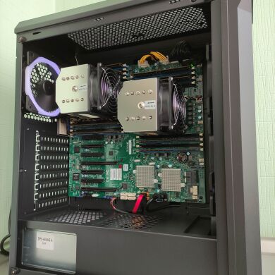 Сервер Mid Vinga Tower / 2x Intel Xeon E5-2699 v3 (18 (36) ядер по 2.3 - 3.6 GHz) / 128 GB DDR4 / 1 TB HDD / 650W