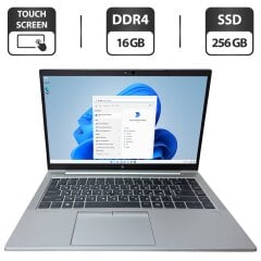 Ультрабук Б-класс HP EliteBook 845 G7 / 14" (1920x1080) TN Touch / AMD Ryzen 5 Pro 4650U (6 (12) ядер по 2.1 - 4.0 GHz) / 16 GB DDR4 / 256 GB SSD / AMD Radeon RX Vega 6 Graphics / WebCam / USB Type-C