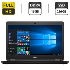 Ультрабук Dell Latitude 5490 / 14" (1920x1080) IPS / Intel Core i3-8130U (2 (4) ядра по 2.2 - 3.4 GHz) / 16 GB DDR4 / 256 GB SSD M.2 / Intel HD Graphics 620 / WebCam / HDMI / Windows 10 Pro