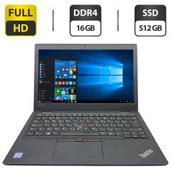 Ультрабук Lenovo ThinkPad L390 / 13.3" (1920x1080) IPS / Intel Core i7-8565U (4 (8) ядра по 1.8 - 4.6 GHz) / 16 GB DDR4 / 512 GB SSD / Intel UHD Graphics / WebCam