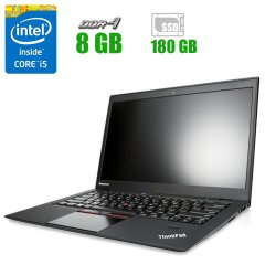 Ультрабук Lenovo Thinkpad X1 Carbon G3 / 14" (2560х1440) IPS Touch / Intel Core i5-5300U (2 (4) ядра по 2.3 - 2.9 GHz) / 8 GB DDR3 / 180 GB SSD / Intel HD Graphics 5500 / Fingerprint / WebCam 