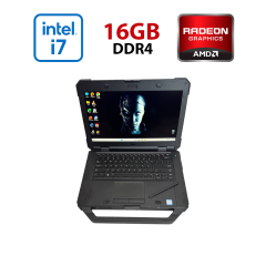 Захищений ноутбук Б-клас Dell Latitude 5420 Rugged / 14" (1920x1080) IPS / Intel Core i7-8650U (4 (8) ядра по 1.9 - 4.2 GHz) / 16 GB DDR4 / 512 GB SSD / AMD Radeon RX 540, 2 GB GDDR5, 128-bit / WebCam / Win 11 Pro / Дві АКБ