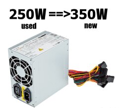 Заміна блоку живлення на 250W на новий 350W