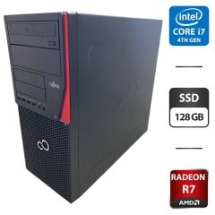 Комп'ютер Fujitsu Esprimo P720 E90 Tower / Intel Core i7-4790 (4 (8) ядра по 3.6 - 4.0 GHz) / 16 GB DDR3 / 128 GB SSD / AMD Radeon R7 340, 2 GB GDDR3, 64-bit / DVD-ROM