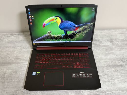 Игровой ноутбук Б-класс Acer Nitro AN517-51-56YW / 17.3" (1920x1080) IPS / Intel Core i5-9300H (4 (8) ядра по 2.4 - 4.1 GHz) / 32 GB DDR4 / 512 GB SSD / nVidia GeForce GTX 1650, 4 GB GDDR5, 128-bit / WebCam / Win 11 Home
