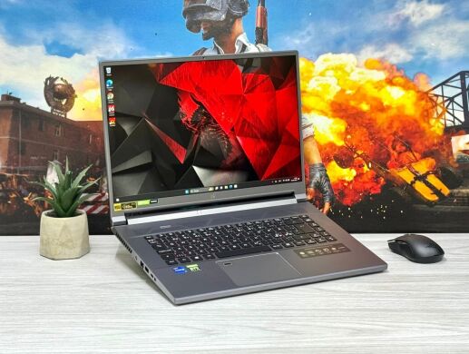 Игровой ноутбук Acer Predator Triton 500 / 16" (2560x1600) IPS / Intel Core i7-11800H (8 (16) ядер по 2.3 - 4.6 GHz) / 16 GB DDR4 / 1000 GB SSD / nVidia GeForce RTX 3070, 8 GB GDDR6, 256-bit / WebCam / Win 11 Home