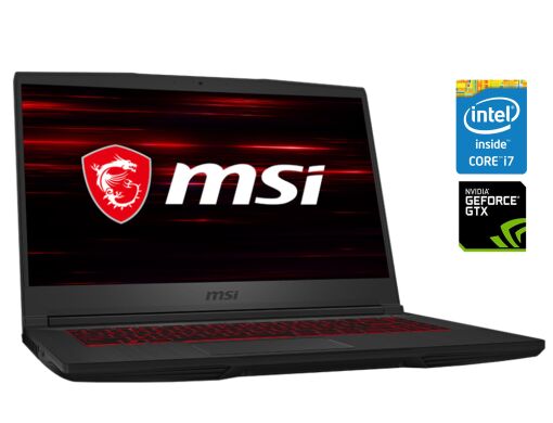 Ігровий ноутбук MSI GF65 Thin 10SDR / 15.6" (1920x1080) IPS / Intel Core i7-10750H (6 (12) ядер по 2.6 - 5.0 GHz) / 8 GB DDR4 / 512 GB SSD / nVidia GeForce GTX 1660 Ti, 6 GB GDDR6, 192-bit / WebCam Ігровий ноутбук MSI GF65 Thin 10SDR / 15.6" (1920x1080) IPS / Intel Core i7-10750H (6 (12) ядер по 2.6 - 5.0 GHz) / 8 GB DDR4 / 512 GB SSD / nVidia GeForce GTX 1660 Ti, 6 GB GDDR6, 192-bit / WebCam