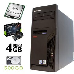 Lenovo M58P / Intel Core 2 Quad Q8400 (4 ядра по 2.66GHz) / 4GB DDR3 / 500GB HDD / nVidia GeForce GTX 750 1GB GDDR5 128-bit