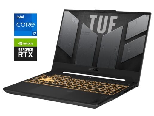 Ігровий ноутбук Б-клас Asus TUF Gaming F15 FX507ZI / 15.6" (1920x1080) IPS / Intel Core i7-12700H (14 (20) ядер по 3.5 - 4.7 GHz) / 16 GB DDR5 / 512 GB SSD NVMe / nVidia GeForce RTX 4070, 8 GB GDDR6, 128-bit / WebCam