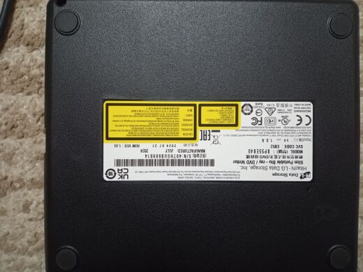 Зовнішній оптичний привід LG Blu-ray LG BP55EB40 Black / USB 2.0