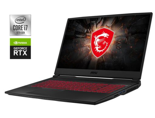 Ігровий ноутбук MSI GL75 Leopard 10SFK / 17.3" (1920x1080) IPS / Intel Core i7-10750H (6 (12) ядер по 2.6 - 5.0 GHz) / 16 GB DDR4 / 512 GB SSD + 1000 GB HDD / nVidia GeForce RTX 2070, 8 GB GDDR6, 256-bit / WebCam
